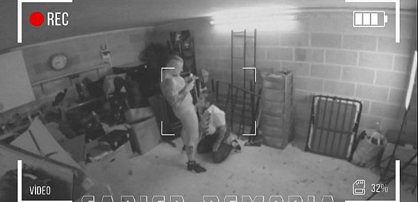  CCTV footage of  sexy teen Sabien Demonia getting fucked in ass by school worker